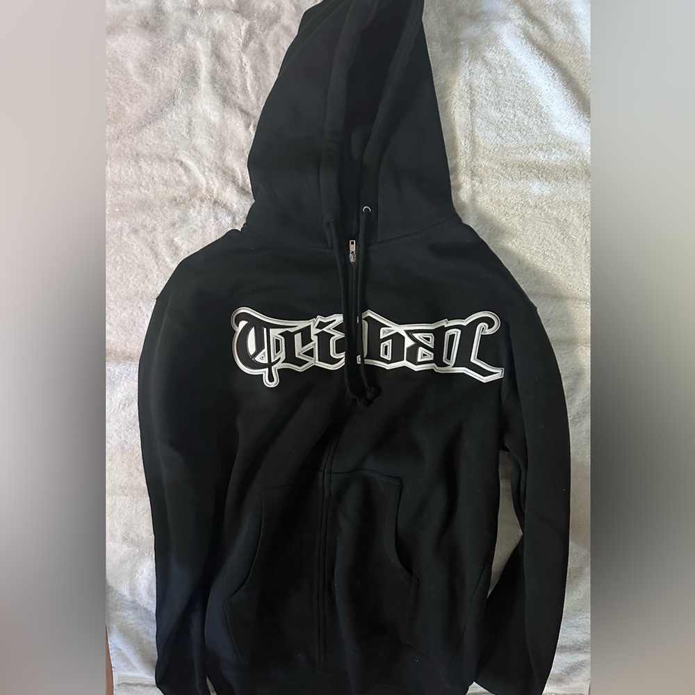 Tribal Gear Heavyweight Full Zip Hoodie, Black, Medium